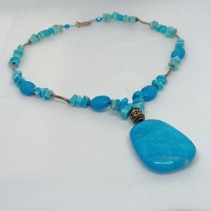 Blue Howlite Necklace